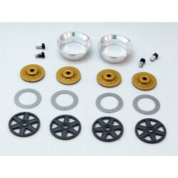 Rim inserts (4) 19,8mm BBS 6-Spoke gun metal mit Rimsring...