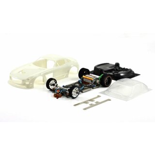 Mercedes SLS Full Racing RC Competition White Kit mit Scaleauto GT3 Chassis Fahrwerk SC7020RC Scaleauto