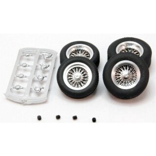 Complete wheels Classic Ø20x7mm & Ø22x9mm Vollgummi m.Alu M2 f.Ø2,5mm BRMs106