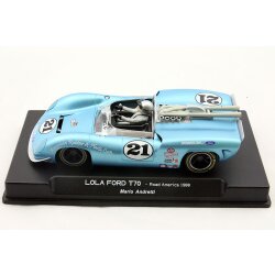 Lola T70 Can-Am Mario Andretti #21 1968 hellblau Thunderslot