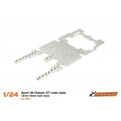 Fahrwerk-Grundplatte 1:24 Stahl f.Slotcar-Chassis Sport-M...
