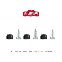 Plastic Cups + screws for inline Formula Motor Support...