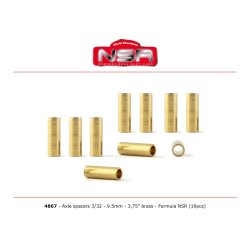 Achsdistanzen 3/32 9,50mm Brass (10)  nsr 4867