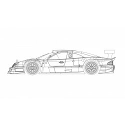 Fahrzeugbausatz Revoslot Mercedes CLK GTR White Kit  RS0096