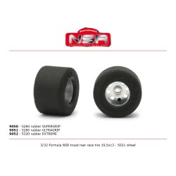 Complete wheel rear rubber Extremegrip 13" glued and...
