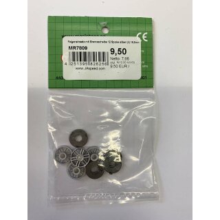 Felgeneinsatz mit Bremsscheibe 12 Spoke silber (4) 16,5mm MRlotcar MR7809