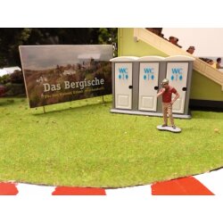 Toilettenh&auml;uschen 3-er Deko f&uuml;r 1/32 und 1/24...
