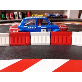 Barriere Absperrung rot und weiss Deko (5+5) für 1/32 und 1/24 für slotcars oder Diorama JAspeed J100159