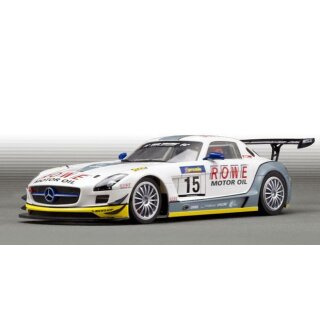 Mercedes SLS AMG GT3 ROWE VLN painted version in racing version with HS-chassis Scaleauto 1:24 Slotcar SC7046HS