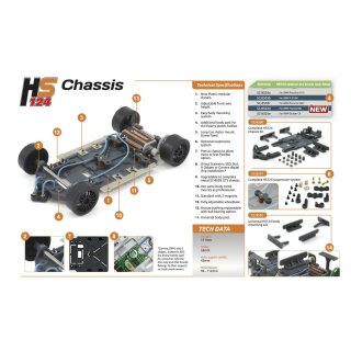 Mercedes SLS AMG GT3 ROWE VLN painted version in racing version with HS-chassis Scaleauto 1:24 Slotcar SC7046HS