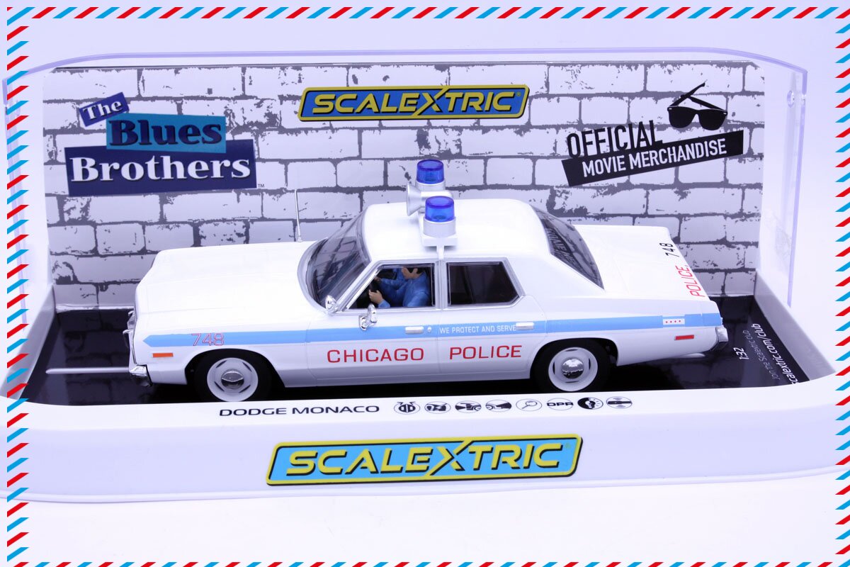 Blues Brothers Dodge Monaco - Chicago Police Scalextric slotcar