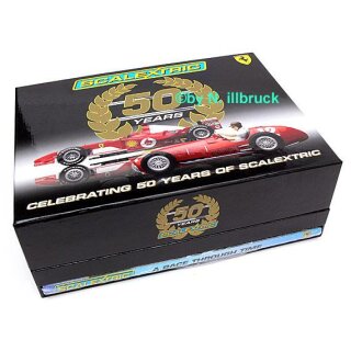 Celebrating 50 years of Scalextric Ferrari Set mit Buch edition Scalextric C2782A