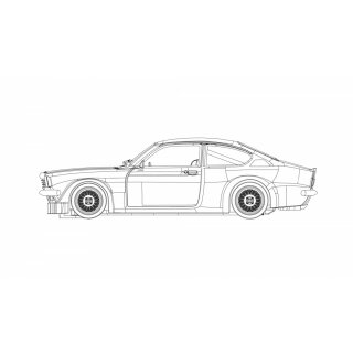 Fahrzeugbausatz Revoslot slotcar Opel Kadett Typ B White Kit  RS0171B