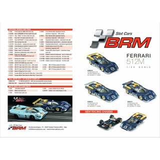 Ersatzteile spare parts BRM TTS Ferrari 512 slotcar