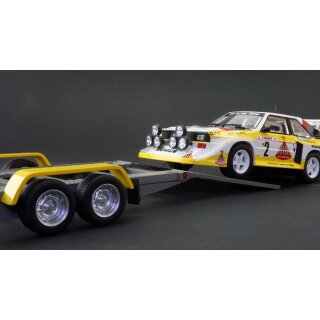 VW LT45 mit Audi S1 Rally  und Trailer Avant slot audi mit Trailer und Bus Slotcar AVRSV2301