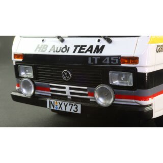 VW LT45 mit Audi S1 Rally  und Trailer Avant slot audi mit Trailer und Bus Slotcar AVRSV2301