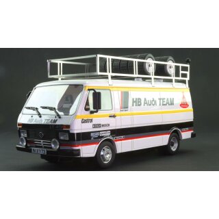 VW LT45 mit Audi S1 Rally  und Trailer Avant slot audi mit Trailer und Bus Slotcar AVRSV2301