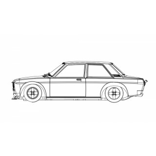 Fahrzeugbausatz Revoslot Datsun 510 White Kit  RS0204