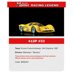 Ferrari 330P4 Le Mans Nr. 33 BRM Slotcar BRM203