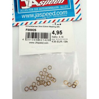 Achsdistanzen 3mm 0,5mm Messing (25)