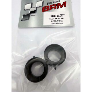 Tires BRM Sidecar 1:18 Vollgummi Slick soft 22 Shore  BRM BRSDC110S
