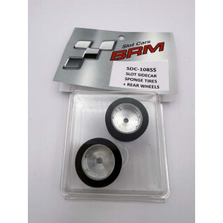 Complete wheels (2) rear for BRM Sidecars Racing m.Moosgummi inkl.screw BRSCD108SS