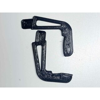 Flexible Spoilerhalter für z.B. Porsche 911 GT3R Carrera 124 Slottec schwarz Gummi, lackierbar für 1:24 Slotcar