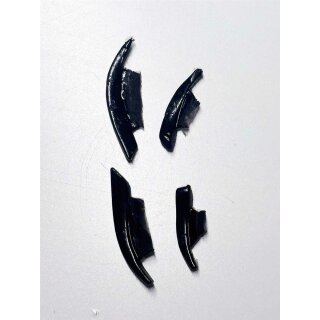Flexible Frontflaps für z.B. Porsche 911+997 GT3 Carrera 124 Slottec schwarz Gummi, lackierbar für 1:24 Slotcar