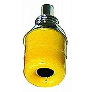 Laborbuchse 4mm mit Befestigungsmutter,gelb