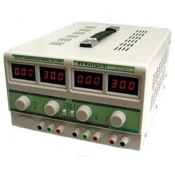 Labornetzgerät, regelbar, 3-fach: 2x30V/5A, 5V/3A...