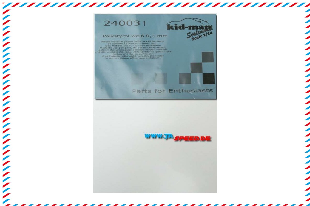 Polystyrol Platte, weiß 0,5mm ca.12cmx24cm, 2,95 €