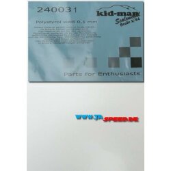 Polystyrol Platte, weiß 0,5mm ca.12cmx24cm