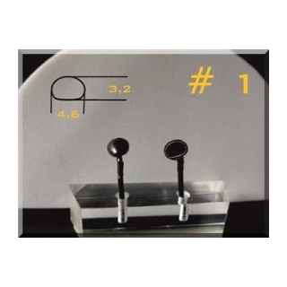 Flexible Spiegel Typ 01 schwarz Gummi Resine lackierbar für 1:24 Slotcar