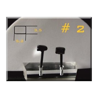 Flexible Spiegel Typ 02 schwarz Gummi Resine lackierbar für 1:24 Slotcar