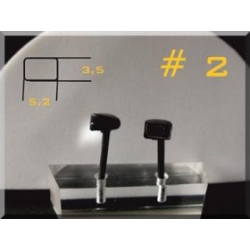 Flexible Spiegel Typ 02 schwarz Gummi Resine lackierbar...