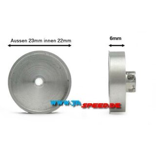 Felge Aluminium SSH 6mm innen 22mm aussen 23mm